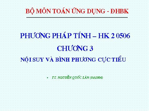 Phép nội suy