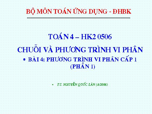 Phương trình vi phân 1