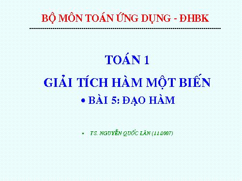 Đạo hàm