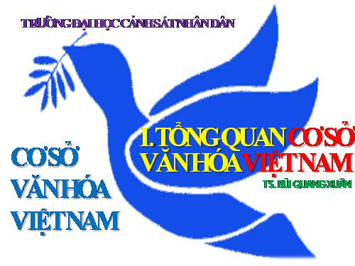 I. TỔNG QUAN CƠ SỞ VĂN HÓA VIỆT NAM   TS. BÙI QUANG XUÂN