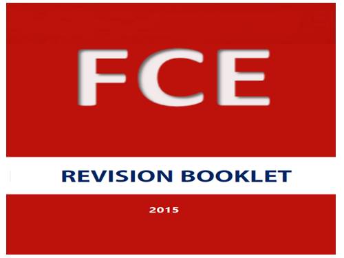 FCE REVISION BOOKLET - 2015