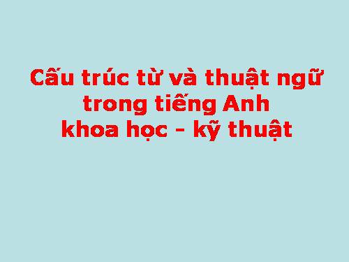 cấu trúc từ