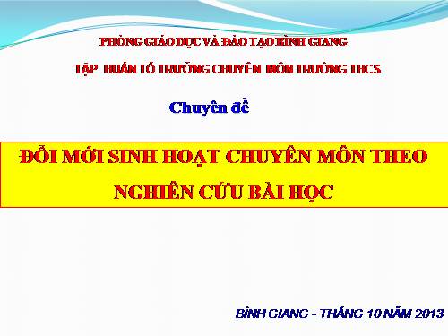 doi moi sinh hoat chuyen mon