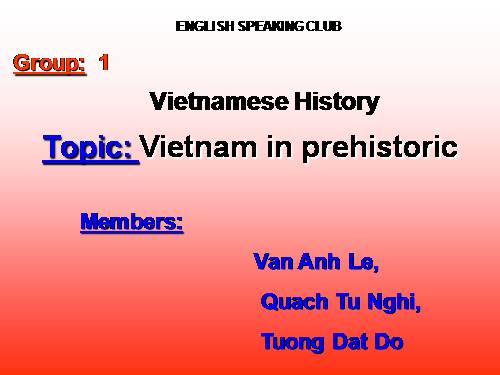 lịch sử việt nam thời dựng nước bằng tiếng anh.