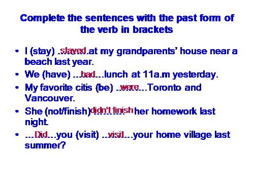 PAST SIMPLE TENSE