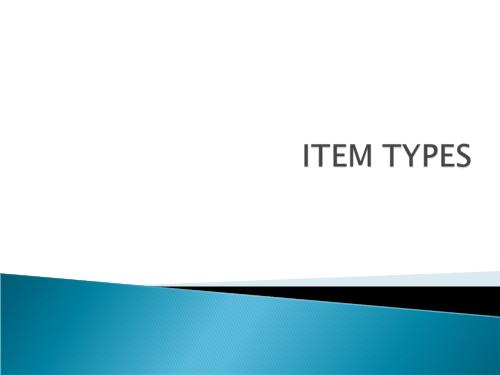 ITEM TYPE