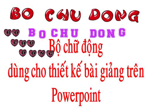 Bộ chữ và số hình động