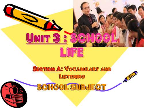 Solution_Section A Unit 3 : School Subject