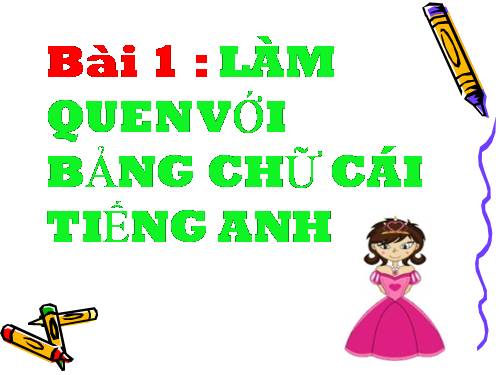 làm quen bảng chữ cái ABC