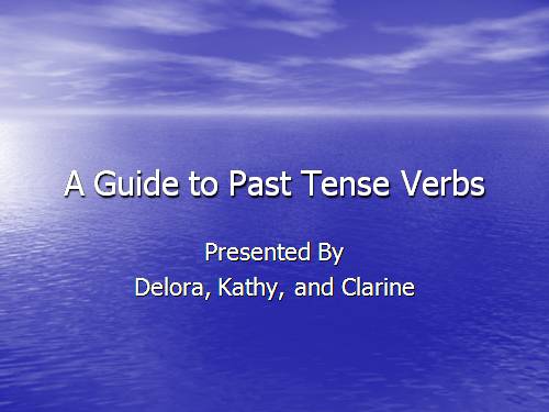 past tense 4