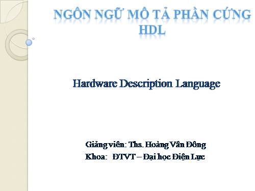 ngôn ngữ mô tả phần cứng VHDL