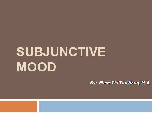 subjunctive