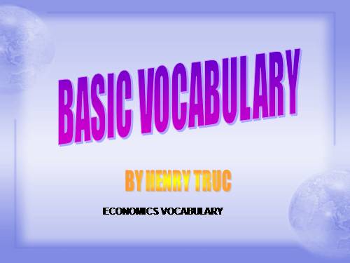 VOCABULARY