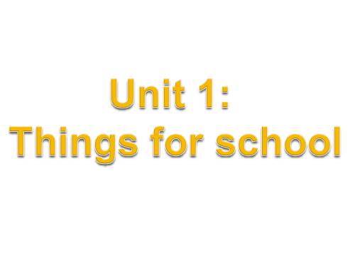 u1 things for school