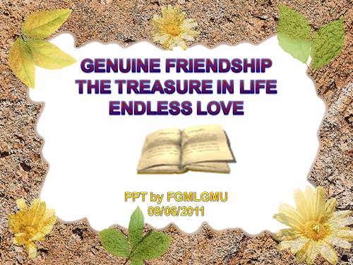 TÌNH BẠN CAO QUÝ - TÌNH YÊU BẤT DIỆT - GENUINE FRIENDSHIP - ENDLESS LOVE