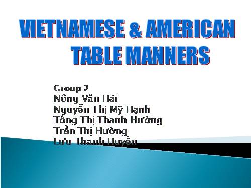 table manners