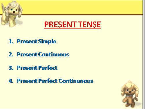 powerpoint about present tense