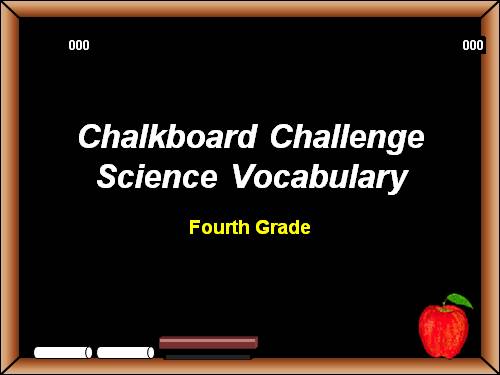 CHALKBOARD VOCABULARY