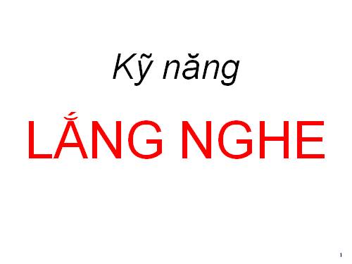 Ky nang lang nghe