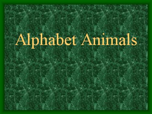 THE ANIMAL ALPHABET