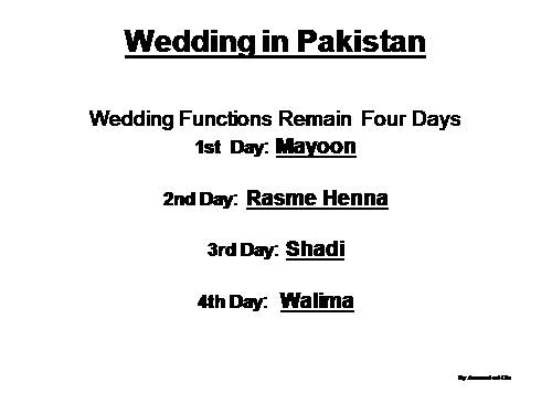 WEDDING IN PAKISTAN