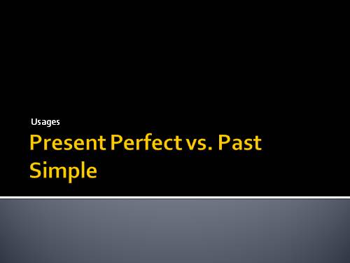 Present perfect vs Past