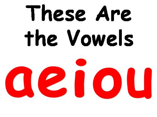 THESE ARE THE VOWELS IN THE ENGLISH LANGUAGE