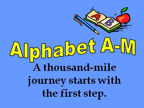 THE ENGLISH ALPHABET - LETTERS A-M