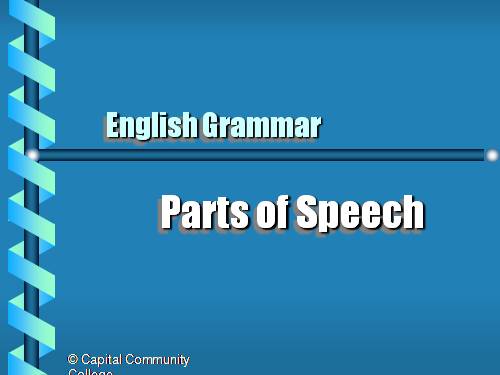 ENGLISH GRAMMAR - PRESENTATION 1