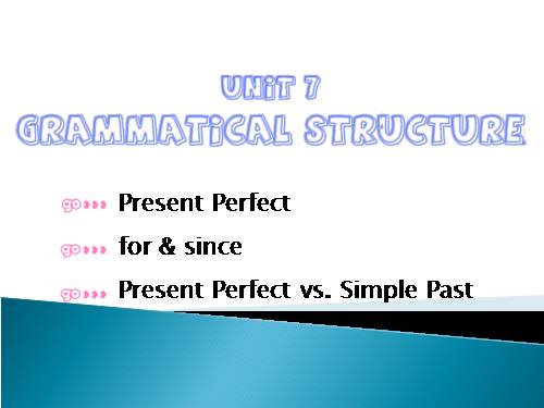 Module 6: Present Perfect & Past Simple