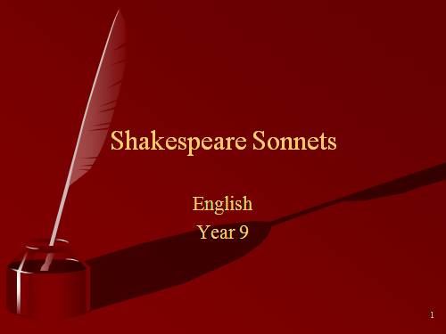 Shakespeare Sonnets