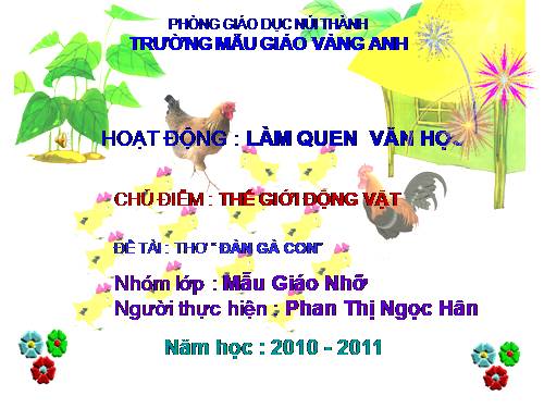 THƠ ĐÀN GÀ CON