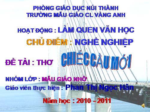 THƠ CHIẾC CẦU MỚI