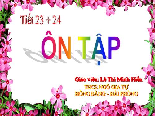 Tiet 24 - On tap chuong I