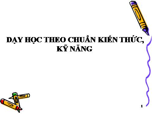 Báo cáo dạy học chuẩn KT,KN