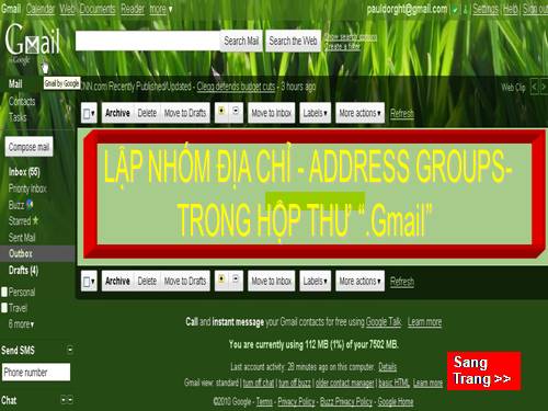 Lập nhóm địa chỉ trong hộp thư Gmail