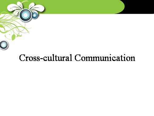 Cross-cultural communication