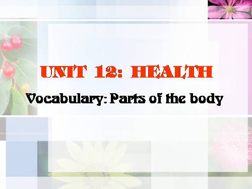 Unit 12: Parts of body (Lifeline A)