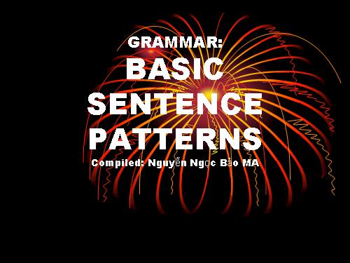 Basic sentence patterns