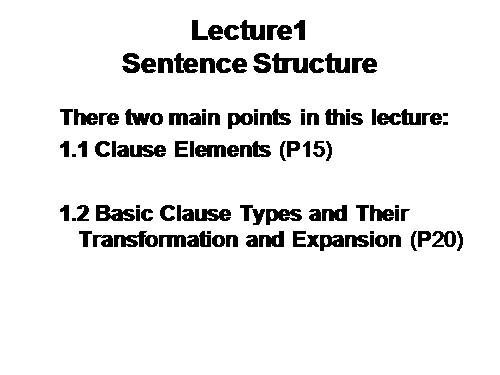 sentence structure