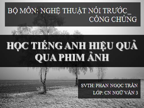 HỌC TIẾNG ANH QUA PHIM ẢNH