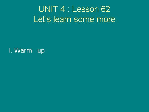 Let s go 1A Unit 4 Lesson....