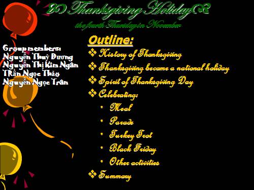 thanksgiving holiday