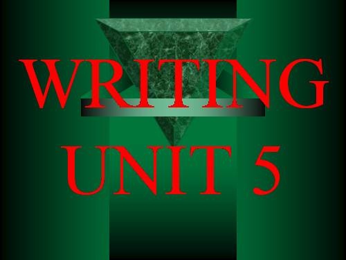 Writing Unit 5