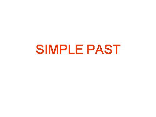 Simple past