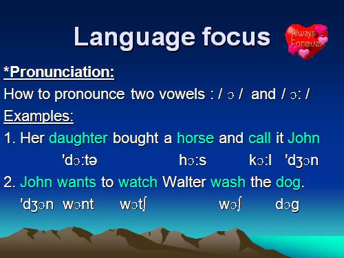 Language Focus -Unit 3