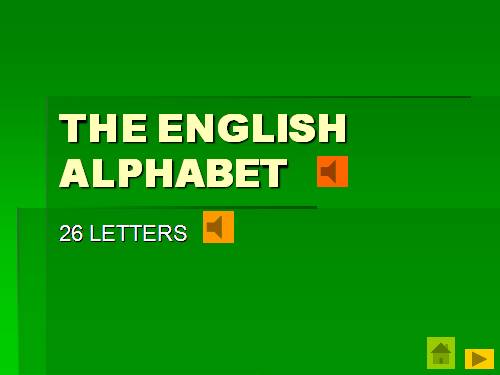 The English alphabet (with sound)