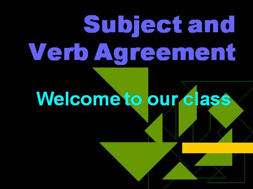 subject verb agreement