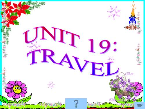 unit 19: Travel