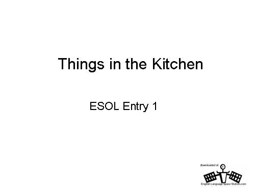 Things in the Kitchen